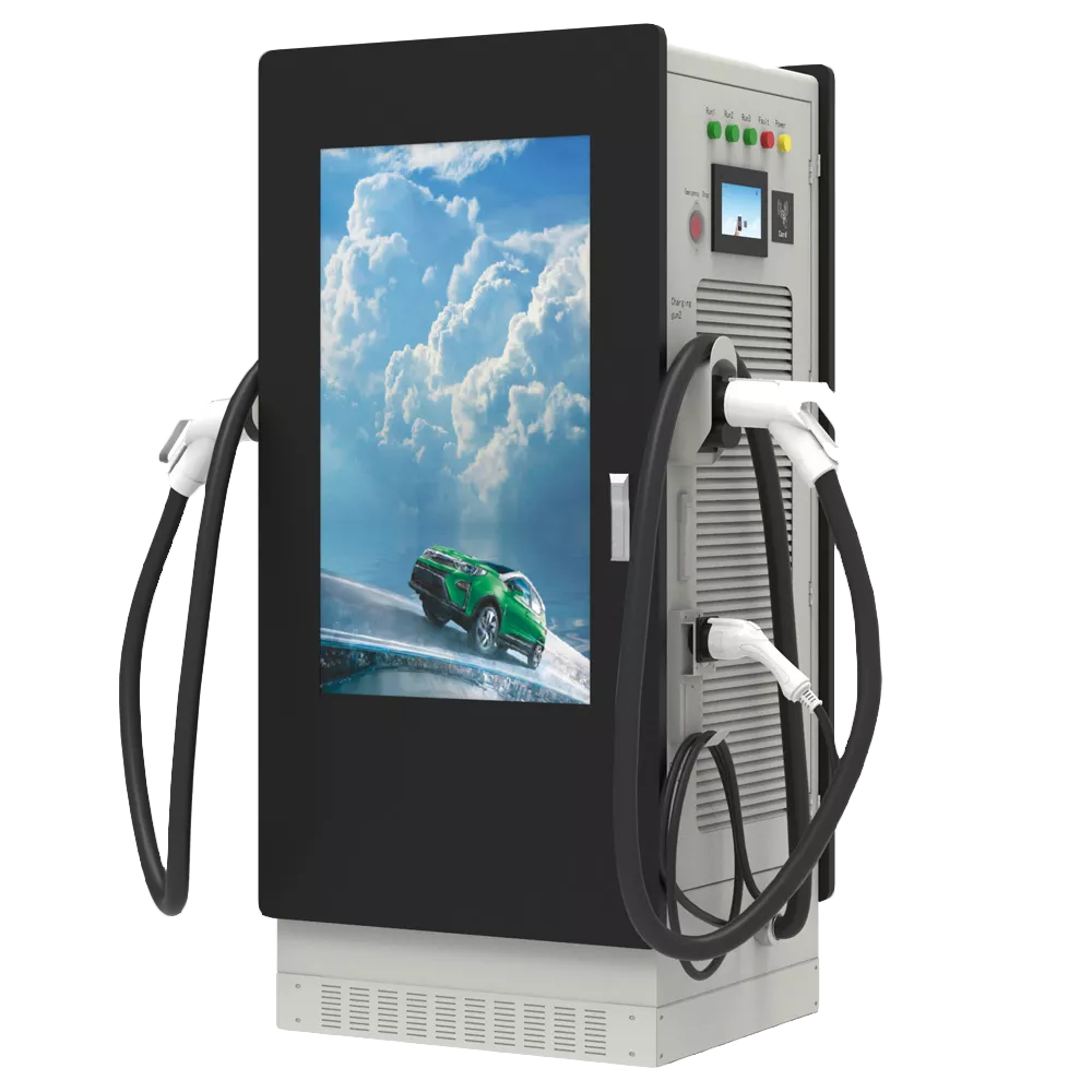 ev charger with ad screen